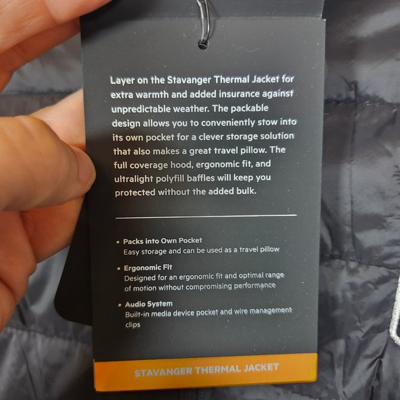 Epic Games Stormtech Stavanger Packable Puffer Jacket Black Thermal Shell‎ - Picture 4 of 10